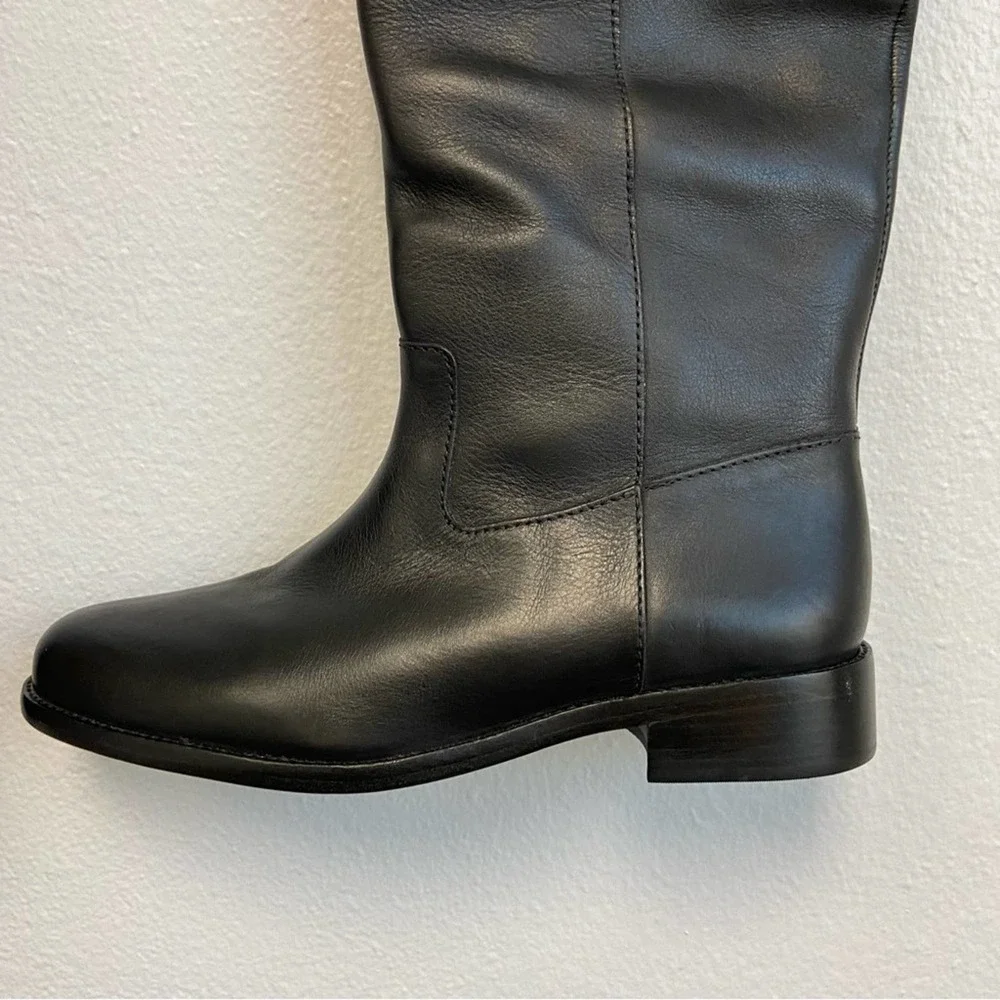 Madewell Black Knee-High Leather Boots - Picture 6 of 16